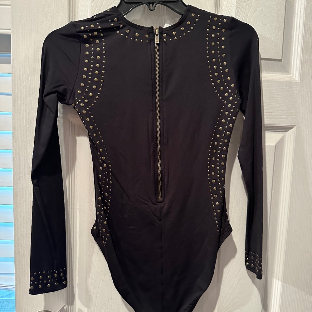 Michael Kors Glam Deco Rashguard Surf Suit One Piece Swimsuit NWT - Picture 4 of 6
